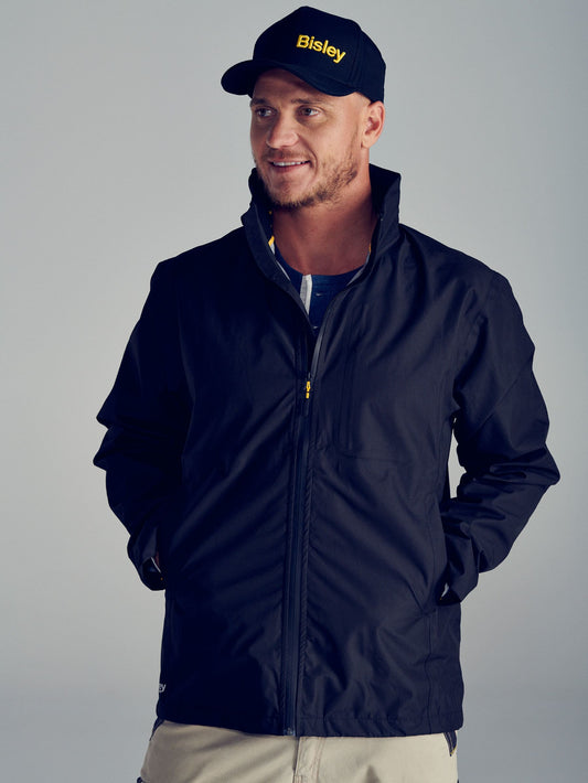 Lightweight Ripstop Rain Jacket with Concealed Hood BJ6926