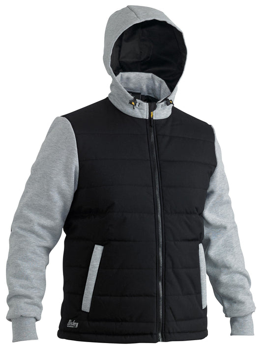 FLX & MOVE™ CONTRAST PUFFER FLEECE HOODED JACKET PRODUCT CODE BJ6944