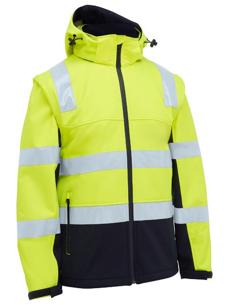 BJ6078T Taped Two Tone HI Vis 3 in 1 Soft Shell Jacket