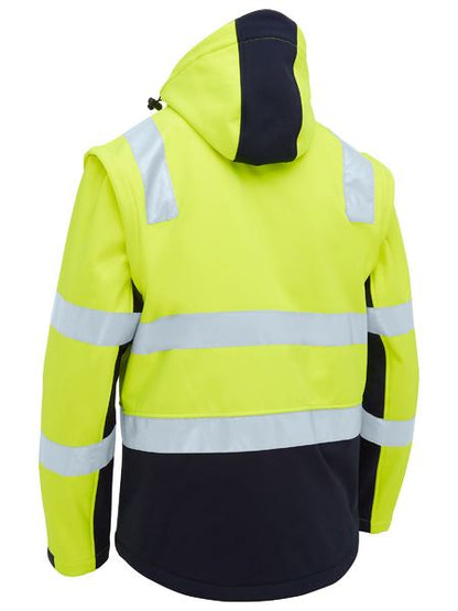 BJ6078T Taped Two Tone HI Vis 3 in 1 Soft Shell Jacket