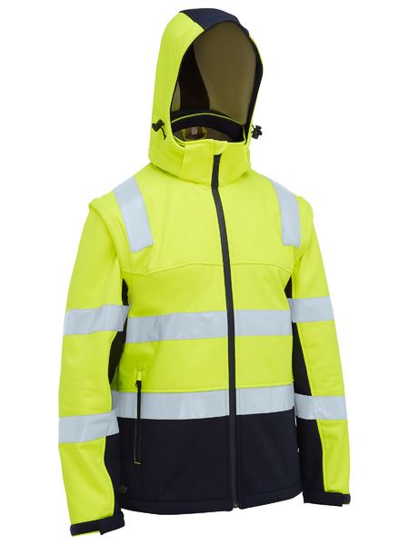 BJ6078T Taped Two Tone HI Vis 3 in 1 Soft Shell Jacket