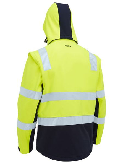 BJ6078T Taped Two Tone HI Vis 3 in 1 Soft Shell Jacket