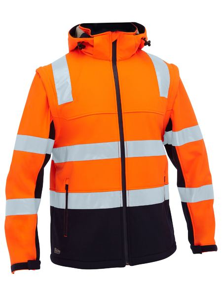 BJ6078T Taped Two Tone HI Vis 3 in 1 Soft Shell Jacket