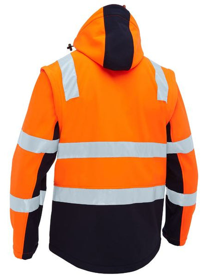 BJ6078T Taped Two Tone HI Vis 3 in 1 Soft Shell Jacket