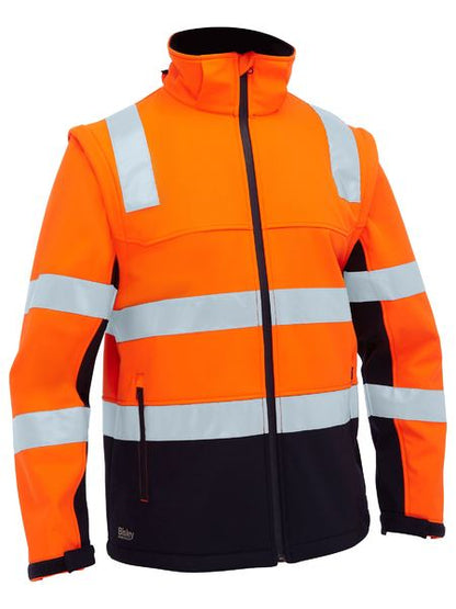 BJ6078T Taped Two Tone HI Vis 3 in 1 Soft Shell Jacket