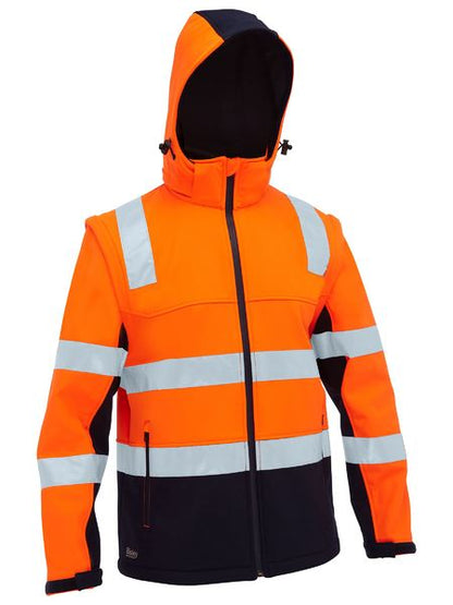 BJ6078T Taped Two Tone HI Vis 3 in 1 Soft Shell Jacket