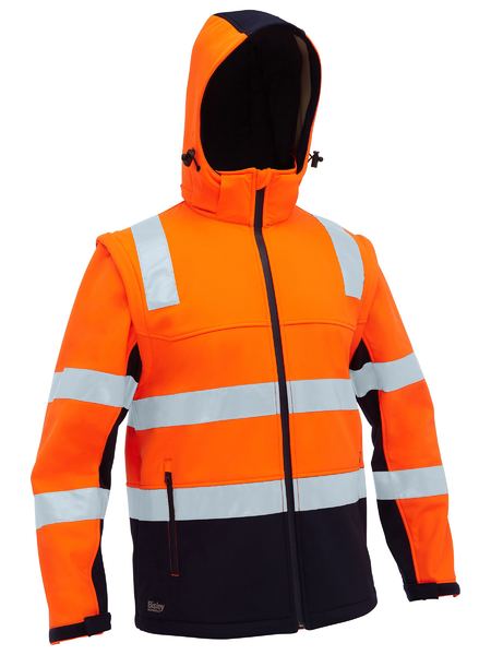 BJ6078T Taped Two Tone HI Vis 3 in 1 Soft Shell Jacket