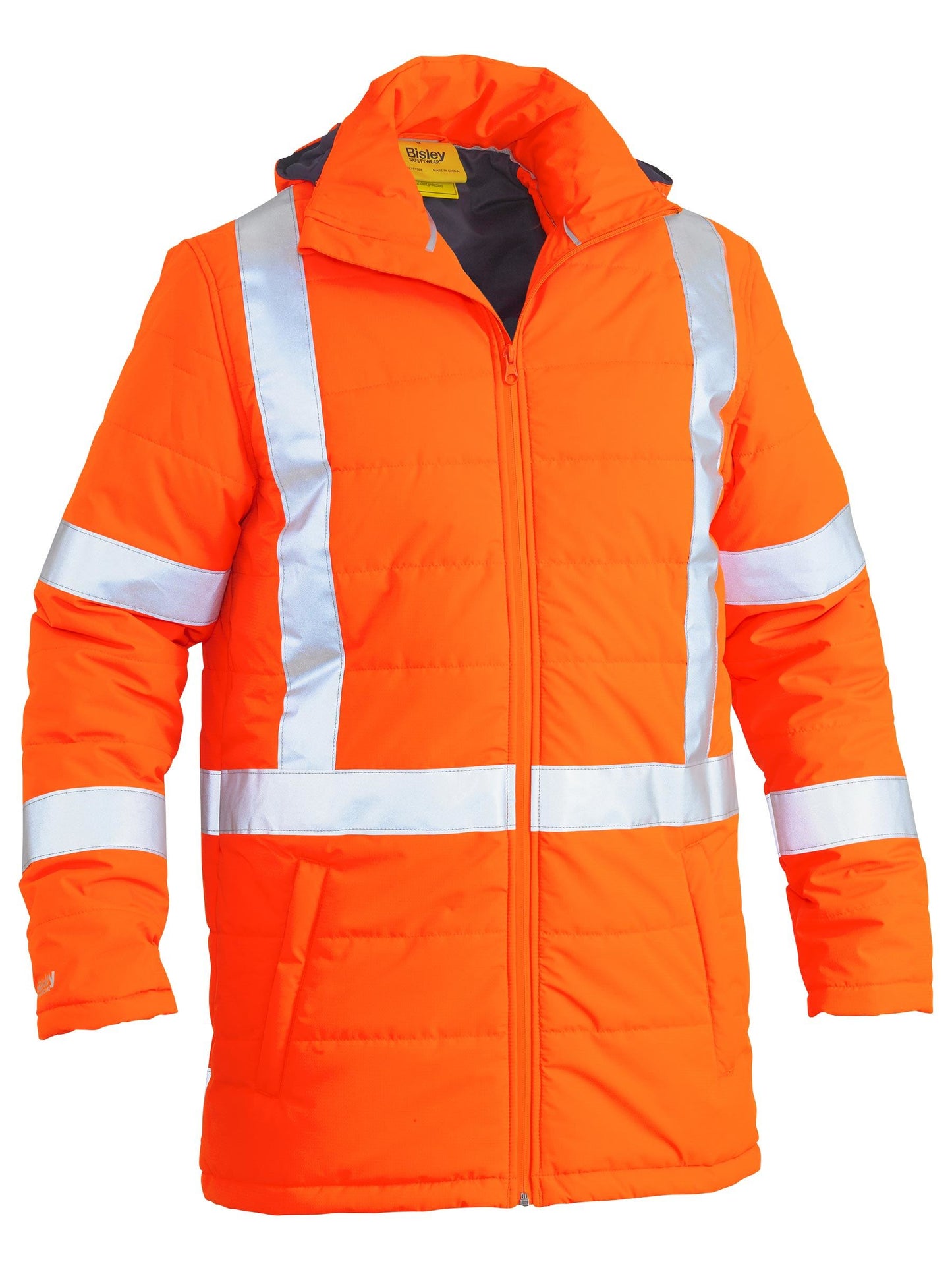 Taped Hi Vis Puffer Jacket with X Back BJ6379XT