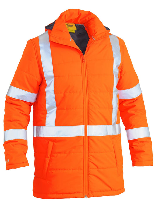 Taped Hi Vis Puffer Jacket with X Back BJ6379XT