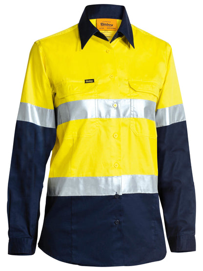 WOMEN'S TAPED HI VIS COOL LIGHTWEIGHT DRILL SHIRTBL6696T