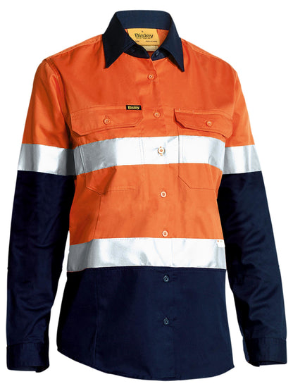 WOMEN'S TAPED HI VIS COOL LIGHTWEIGHT DRILL SHIRTBL6696T