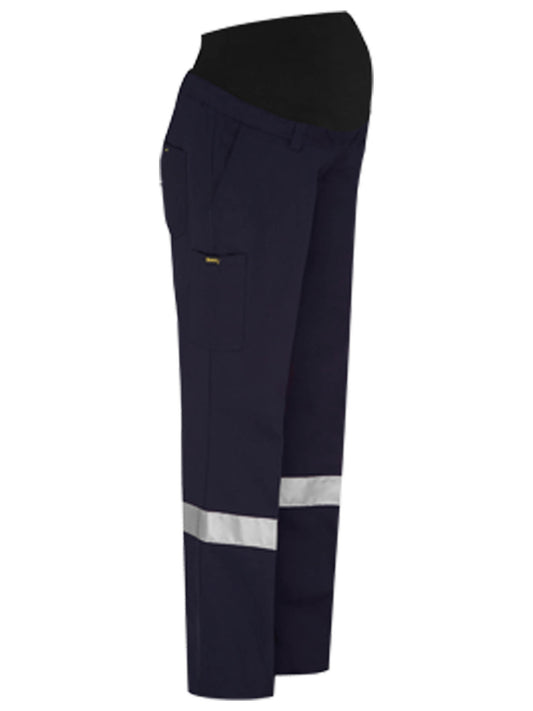 WOMEN'S TAPED MATERNITY DRILL WORK PANTS BPLM6009T