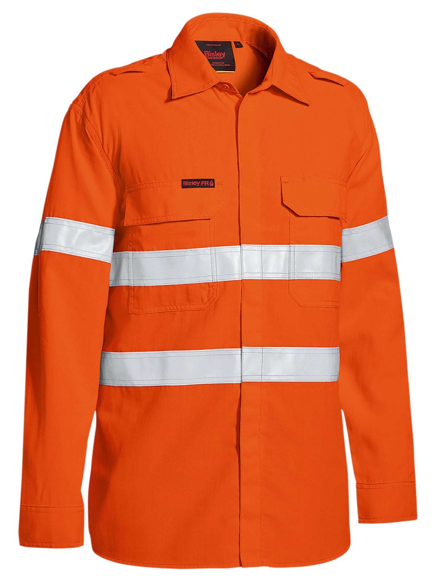 TENCATE TECASAFE® PLUS 480 TAPED HI VIS LIGHTWEIGHT FR VENTED SHIRT BS8238T