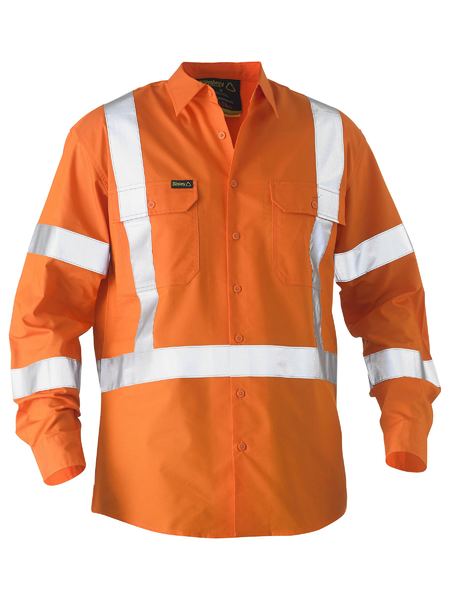 RECYCLE X TAPED HI VIS DRILL SHIRT BS6266XT