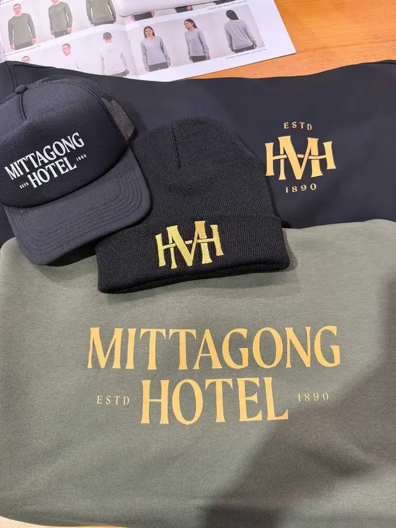 Hoodie, beanie and cap merchandise set